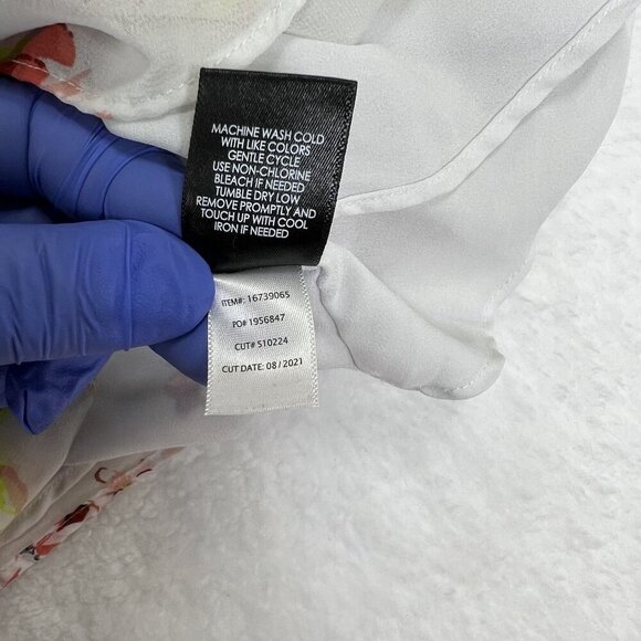 Torrid 2X Sophie Rose Swing Cami Flowy Tank Top White Neon Green Bloomcore Boho - Picture 8 of 10